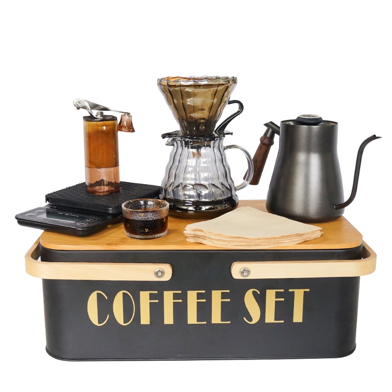 Portable coffee machine set wi - огляд і ціна Pour Pot Aluminum